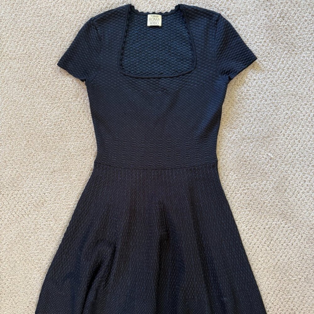 Torn By Ronny Kobo Black Short Sleeve "Night Out" Dress